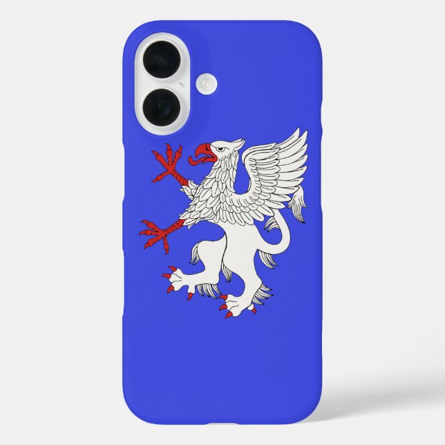 Coque Pour iPhone 16 Griffin Rampant Argent Coque-Mate coque iphone (Verso)