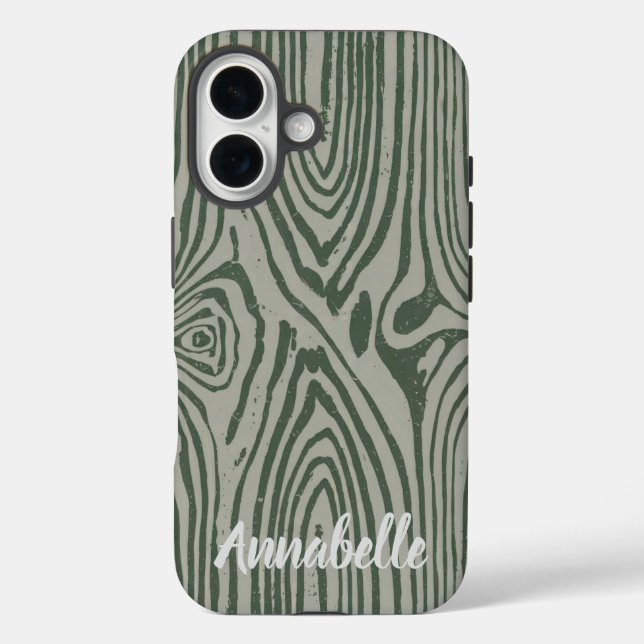Coque Pour iPhone 16 Gris vert iPhone 16 Coque (Verso)
