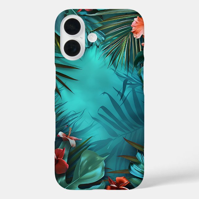 Coque Pour iPhone 16 Hibiscus Dream coque iphone tropical (Verso)