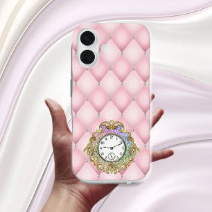 Coque Pour iPhone 16 Horloge magique sur iPhone rose / coque ipad