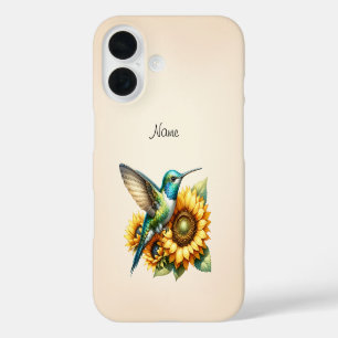 Coque Pour iPhone 16 Hummingbird avec Fleurs Coque-Mate coque iphone