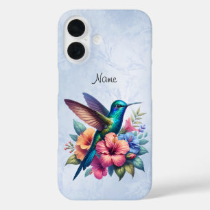 Coque Pour iPhone 16 Hummingbird avec Fleurs Coque-Mate coque iphone