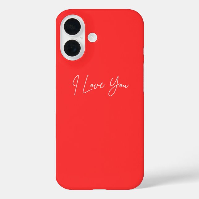 Coque Pour iPhone 16 I Love You iPhone 16 Pouch - Coque romantique mign (Verso)