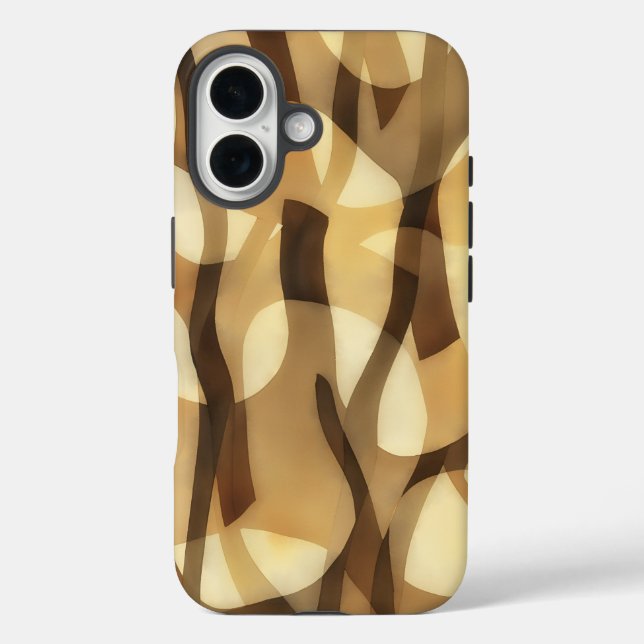 Coque Pour iPhone 16 I-Phone 16 Mocha Abstrait Art Coque (Verso)