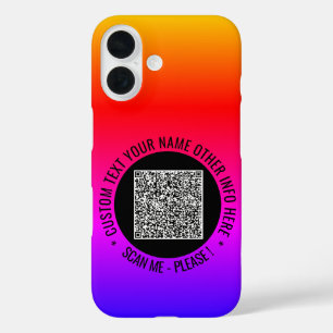 Coque Pour iPhone 16 Informations d'analyse de code QR et coque iphone 