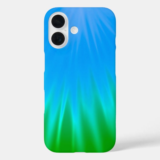 Coque pour iPhone 16 Inspiré par Blue & Green Auro (Verso)