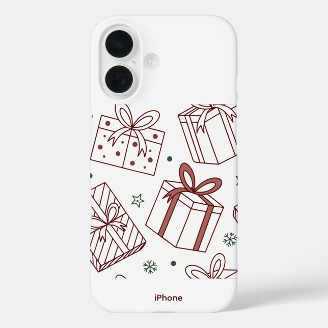 Coque Pour iPhone 16 iPhone 16 coque Premium "Holiday Gift" (Verso)