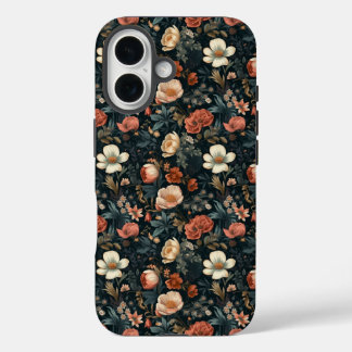 Coque Pour iPhone 16 iPhone 16 Coque robuste, Coque floral transparent