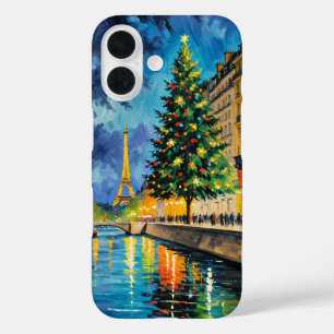 Coque Pour iPhone 16 Iphone de Noël à Paris / coque ipad