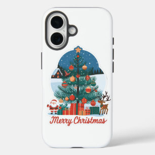 Coque Pour iPhone 16 iPhone Noël 16 Coque : Festive Nouveau modèle