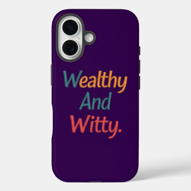 Coque Pour iPhone 16 iPhone riche et Witty / coque ipad (Verso)