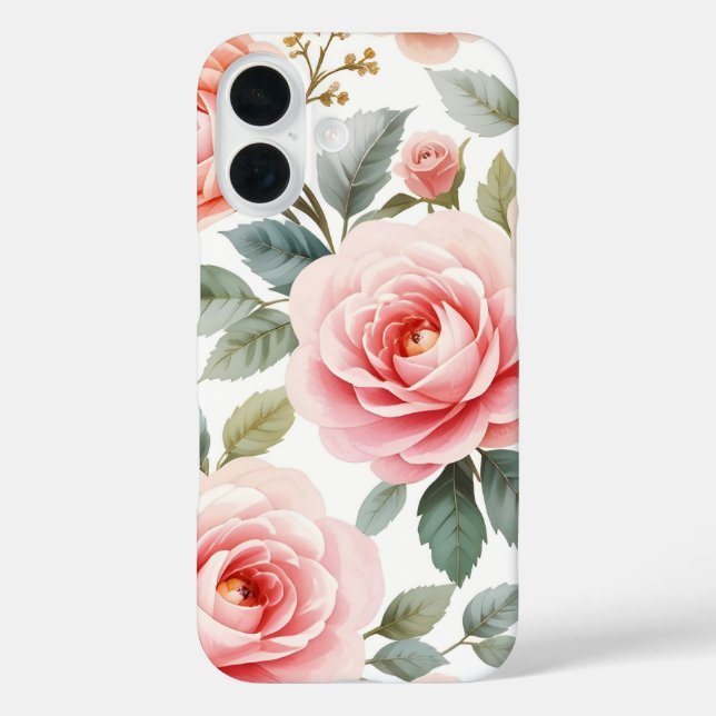 Coque Pour iPhone 16 iPhone Rose Bloom / coque ipad (Verso)