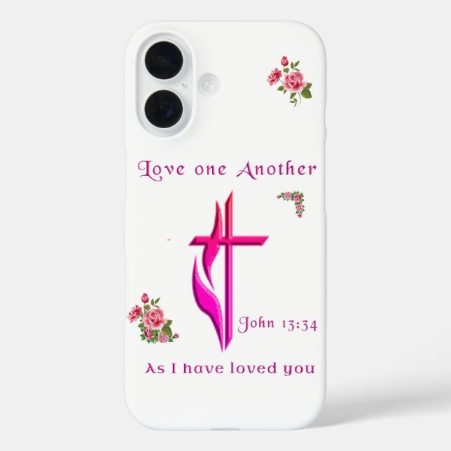 Coque Pour iPhone 16 JO 3:16 Christian iphone 16 coque (Verso)