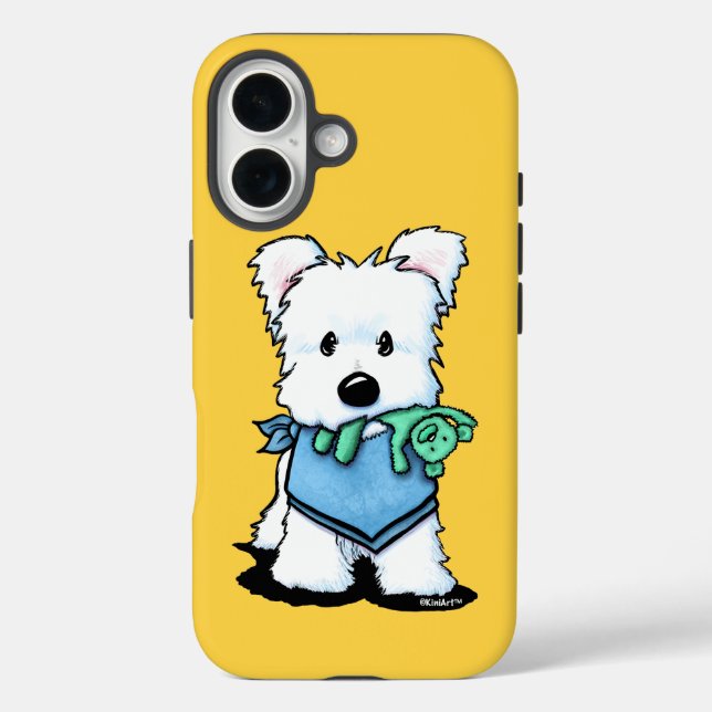 Coque Pour iPhone 16 KiniArt Westie Bestie Coque-Mate coque iphone (Verso)