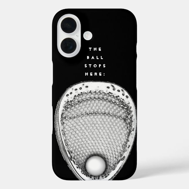 Coque Pour iPhone 16 Lacrosse Goalie Coque-Mate coque iphone (Verso)