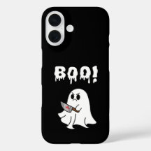 Le mignon fantôme "Boo !" Coque iphone d'Halloween