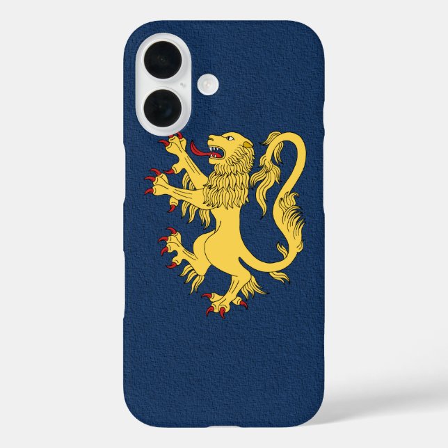 Coque Pour iPhone 16 Lion Rampant Coque-Mate coque iphone (Verso)