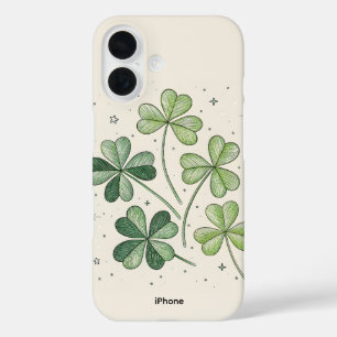 Coque Pour iPhone 16 Lucky Clover iPhone 16 Coque