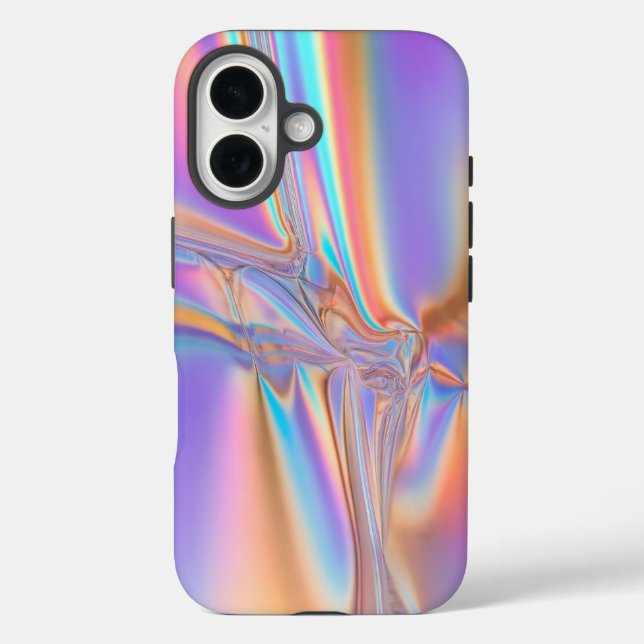 Coque Pour iPhone 16 Luxe Holographique Iridescente iPhone 16 Coque (Verso)