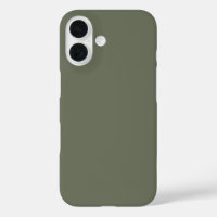 Minimaliste Moss Green iPhone 16 Coque - Personnal