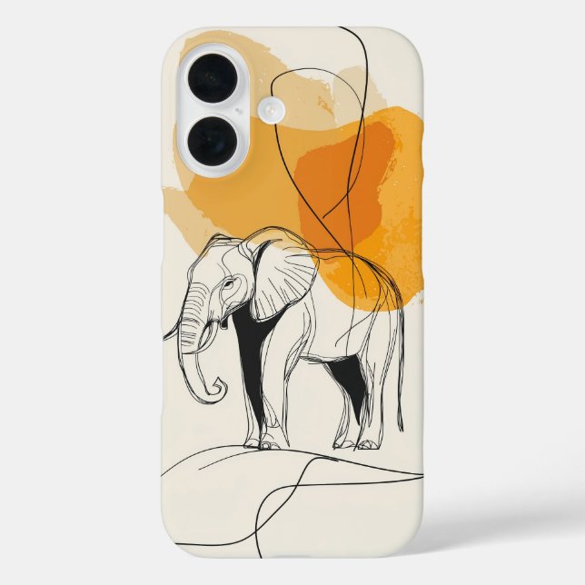 Coque Pour iPhone 16 Noble éléphant grâce iPhone / coque ipad (Verso)