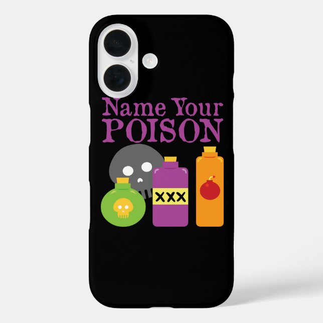Coque Pour iPhone 16 Nom de votre coque iphone Poison (Verso)