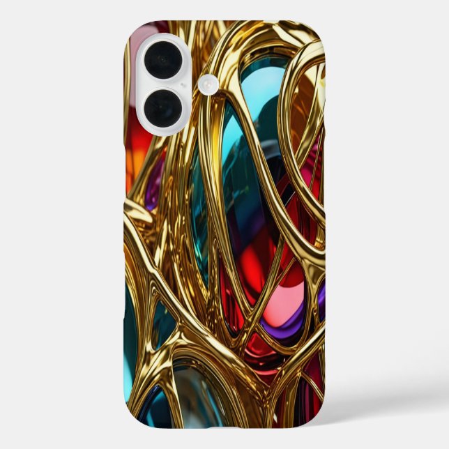 Coque Pour iPhone 16 Or & Bijoux #10 - iPhone 16 Coque (Verso)