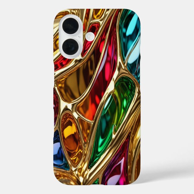 Coque Pour iPhone 16 Or & Bijoux #22 - iPhone 16 Coque (Verso)