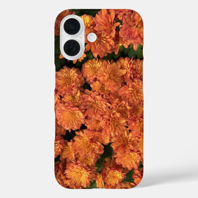Coque Pour iPhone 16 Orange Mums iPhone 16 Coque (Verso)