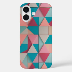 Coque Pour iPhone 16 Pastel Motif géométrique - Apple iPhone 16 Coque