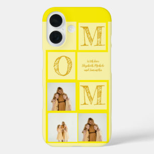 Coque Pour iPhone 16 Photo personnalisée coque iphone jaune Texte