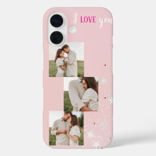 Coque Pour iPhone 16 Photo personnalisée Pastel   Coque iphone de texte