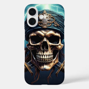 Coque Pour iPhone 16 Pirate crâne avec épées iPhone / coque ipad