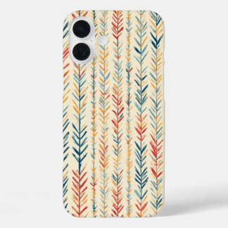 Coque Pour iPhone 16 Plus Bandes d'aiguilles de pin peint - IPhone 16 Coque