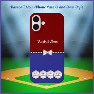 Coque Pour iPhone 16 Plus Baseball Maman coque iphone Grand Chelem Style