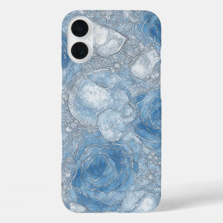 Coque Pour iPhone 16 Plus Bleu Rose Bleu Brise de bulle - IPhone 16 Coque