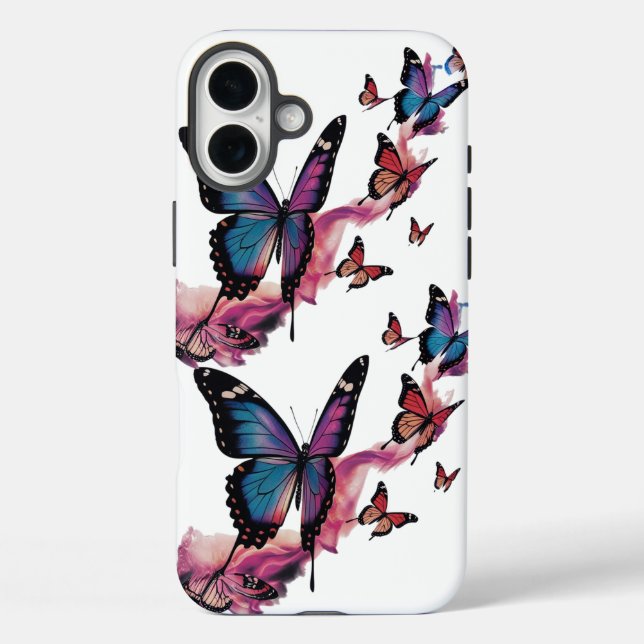 Coque Pour iPhone 16 Plus Butterfly Flow iPhone 16 Plus Coque - Transformati (Verso)
