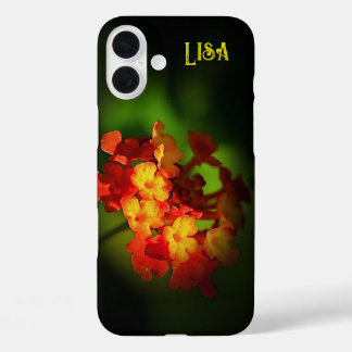 Coque Pour iPhone 16 Plus Coque iphone de fleurs orange jaune personnalisé