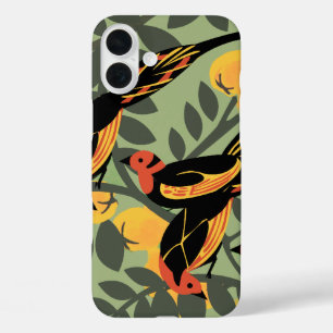 Coque Pour iPhone 16 Plus Coque iphone de la caisse d'oiseaux vintage