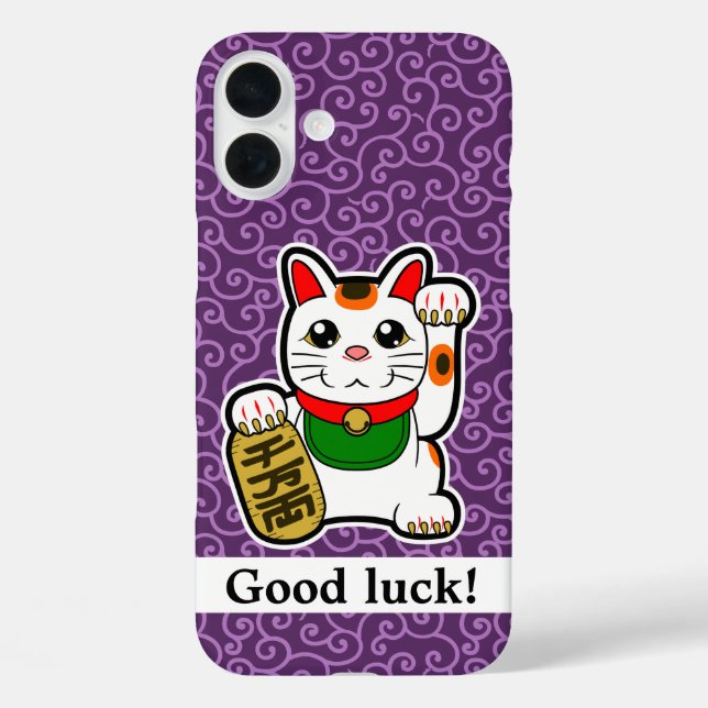 Coque Pour iPhone 16 Plus Coque iphone japonais Lucky Cat Coque-Mate (Verso)