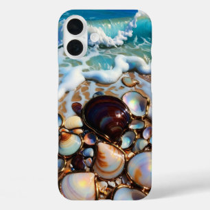 Coque Pour iPhone 16 Plus Coque iPhone Plage aux Coquillages Design Été Côté