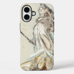 Coque Pour iPhone 16 Plus Croquis de la Statue du coque iphone Athéna - Anci