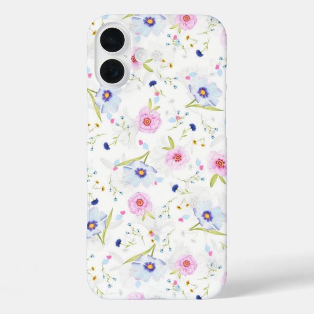 Coque Pour iPhone 16 Plus Fleurs coque iphone design frais (Verso)
