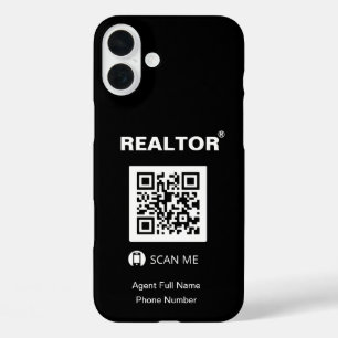 Coque Pour iPhone 16 Plus iPhone 16 Plus Coque noir - Realtor®+QR Code