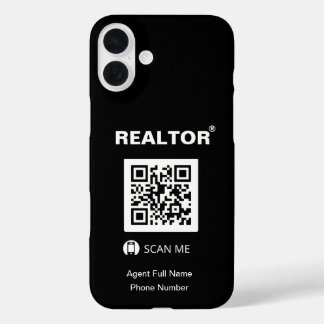 Coque Pour iPhone 16 Plus iPhone 16 Plus Coque noir - Realtor®+QR Code