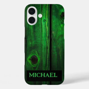 Coque Pour iPhone 16 Plus Neon Green Wood Moderne iPhone Abstrait / coque ip