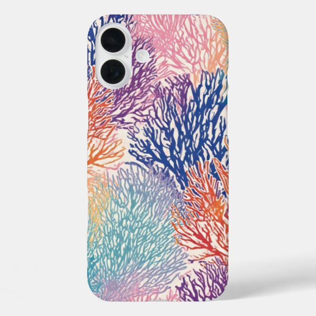 Coque Pour iPhone 16 Plus Rainbow Sea Fan Garden - IPhone 16 Coque (Verso)