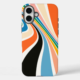 Coque Pour iPhone 16 Plus Retro Stripes Abstrait iPhone / coque ipad