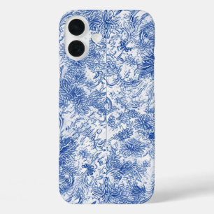 Coque Pour iPhone 16 Plus Tapisserie florale Delft - IPhone 16 Coque
