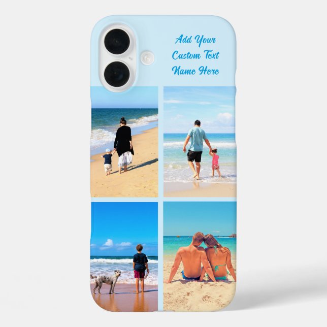 Coque Pour iPhone 16 Plus Votre coque iphone Collage Photo avec texte person (Verso)